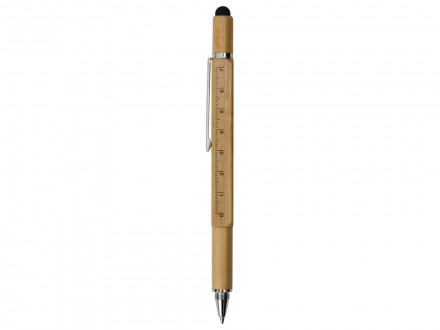 Ручка-стилус из бамбука Tool с уровнем и отверткой (Р)