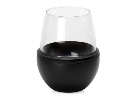 Тумблер для вина WINE KUZIE, черный