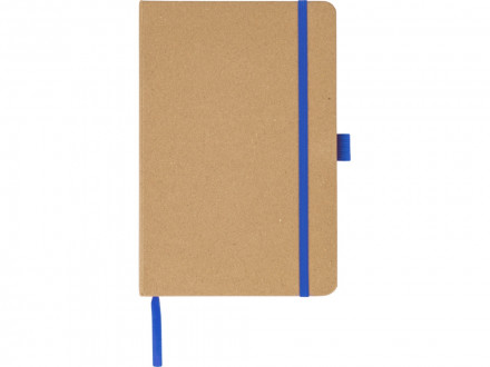 Блокнот A5 Sevilia Color, твердая обложка из крафта, 80 листов, цветной срез и форзац, натуральный/синий
