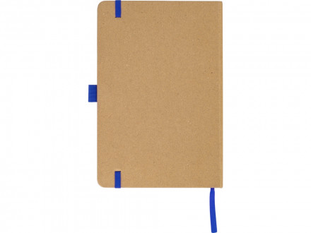 Блокнот A5 Sevilia Color, твердая обложка из крафта, 80 листов, цветной срез и форзац, натуральный/синий