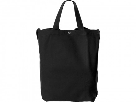 Сумка Helfer из хлопка на кнопке с регулирующейся лямкой, черный (P)