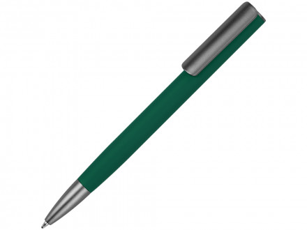 Ручка металлическая шариковая Insomnia софт-тач с зеркальным слоем, зеленая с серым