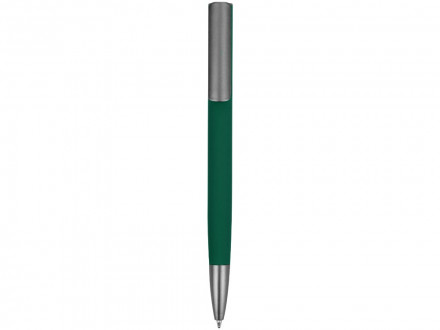 Ручка металлическая шариковая Insomnia софт-тач с зеркальным слоем, зеленая с серым
