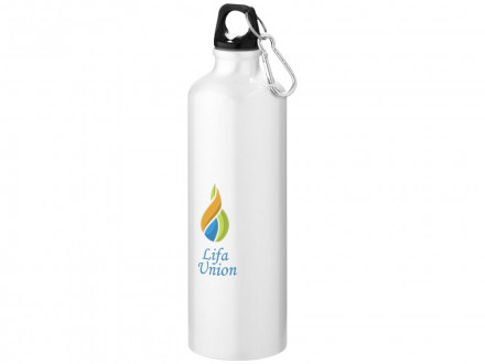 Алюминиевая бутылка для воды Oregon объемом 770 мл с карабином - Белый (P)