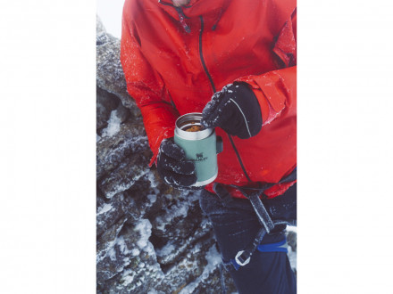 Банка для еды объемом 400 мл с ложкой-вилкой Stanley Legendary - Зеленый лесной