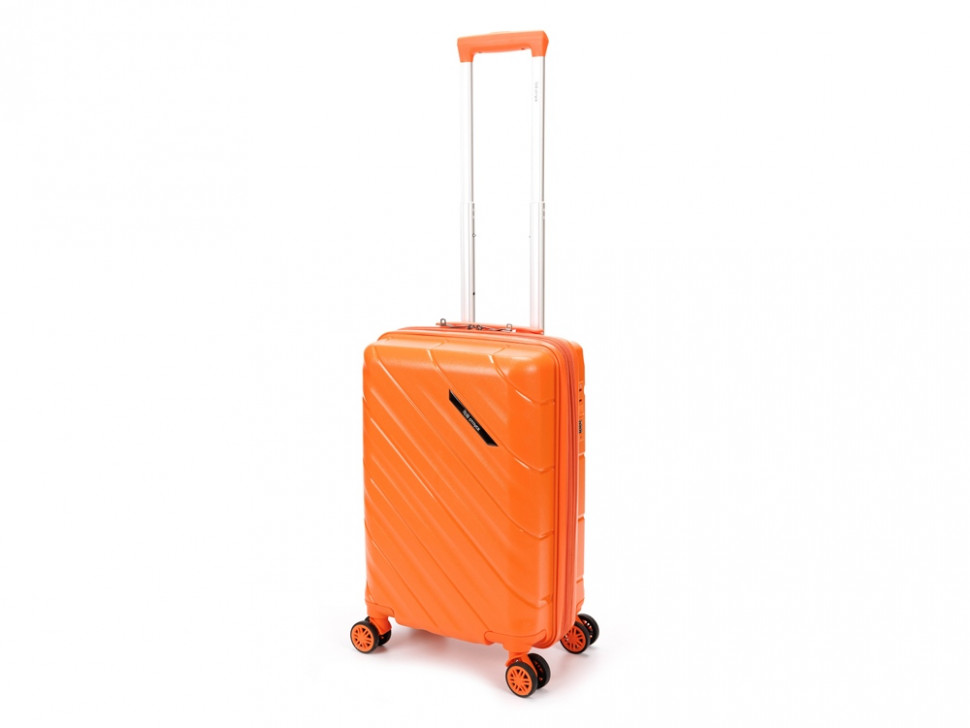 Чемодан TORBER В Отпуск, оранжевый, полипропилен, 36 х 21,5 х 55 см, 38 л