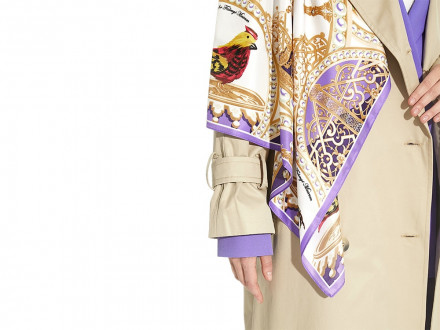 Платок Пасхальное яйцо-часы Петушок