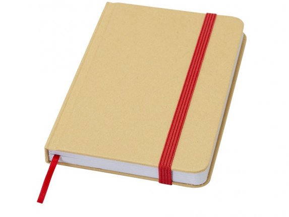 Reed блокнот формата А6 из переработанного материала в твердой обложке с простыми страницами - Красный