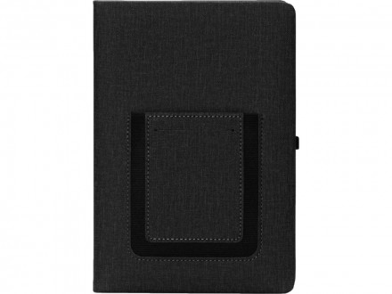 Блокнот Pocket 140*205 мм с карманом для телефона, черный