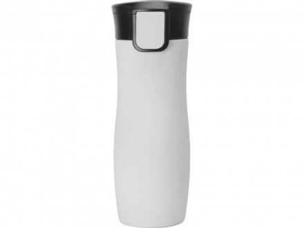 Вакуумная термокружка с кнопкой Streamline, Waterline, soft-touch, тубус, серый