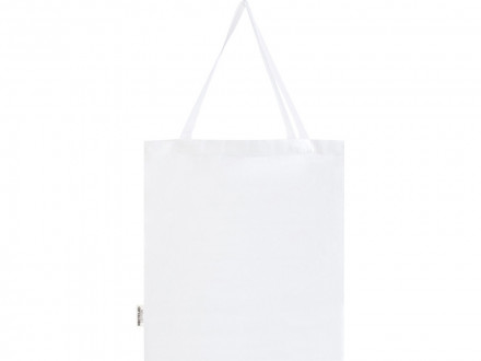 Madras эко- сумка с ластовицей из переработанного хлопка, сертифицированного согласно GRS, плотностью 140 г/м² - Белый