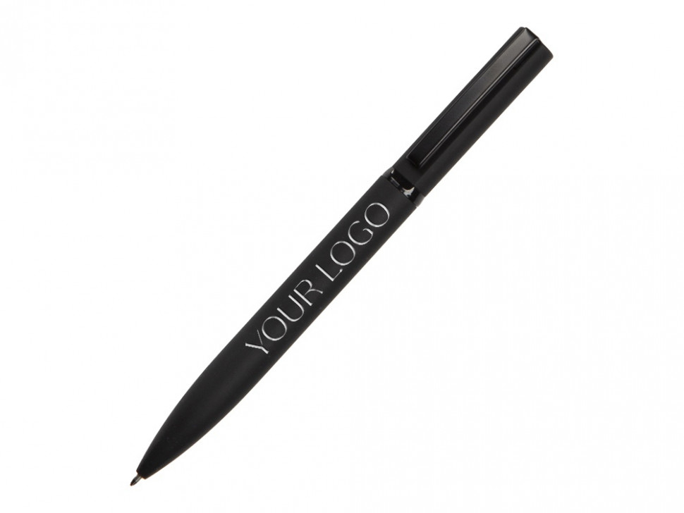 Шариковая металлическая ручка Siegfried, черный с серебристым слоем