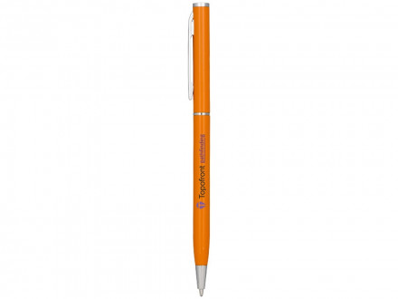 Ручка металлическая шариковая Slim, оранжевый