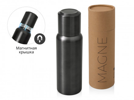 Вакуумный термос c магнитной крышкой Magne, 500 мл, темно-серый
