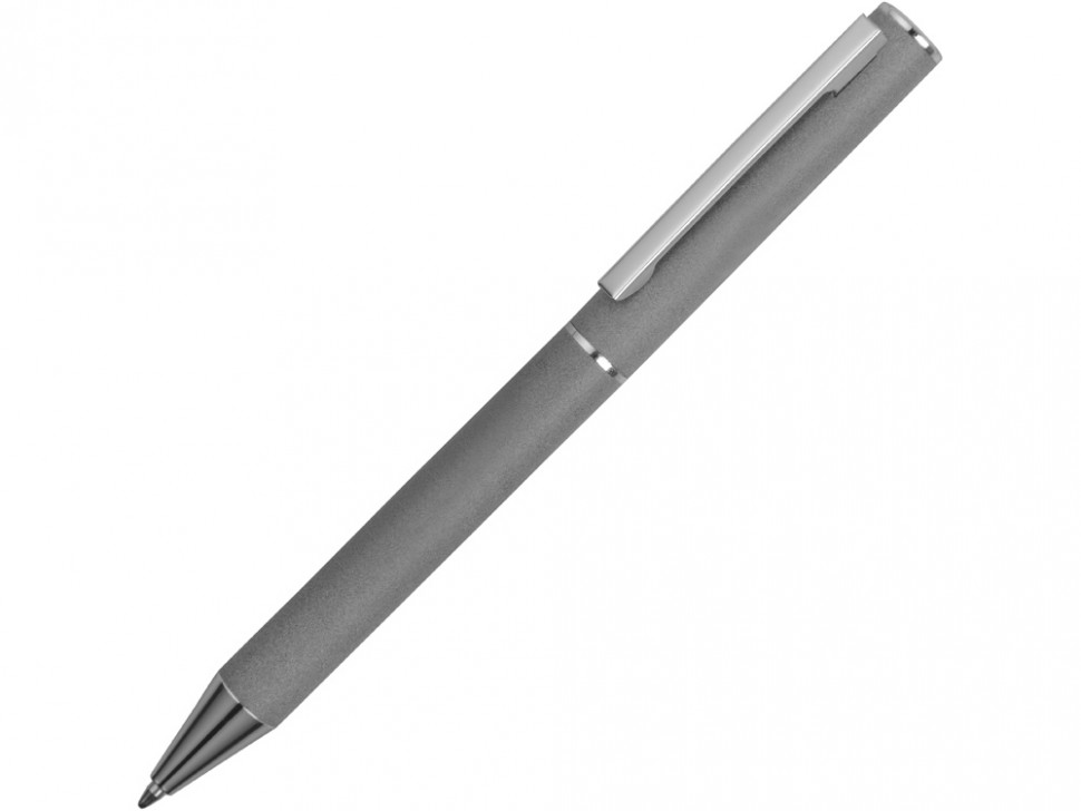 Ручка металлическая soft-touch шариковая Stone с зеркальным слоем, серый/серебристый