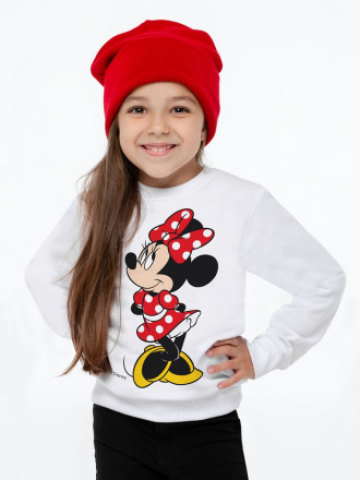Свитшот детский «Минни Маус. Jolly Girl», белый