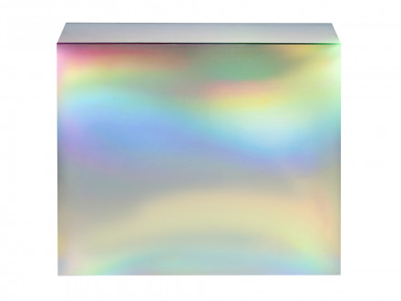 Подарочная коробка с голографическим шубером без печати Aurora, L, 260х260х100 мм.