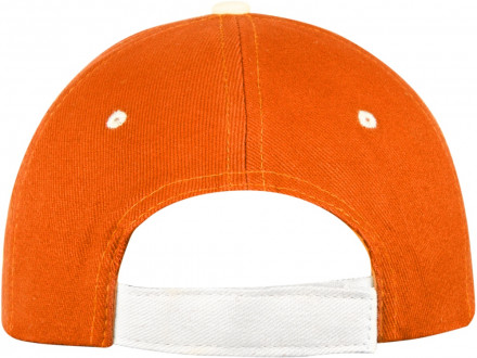 Бейсболка New Castle 6-ти панельная, оранжевый/белый