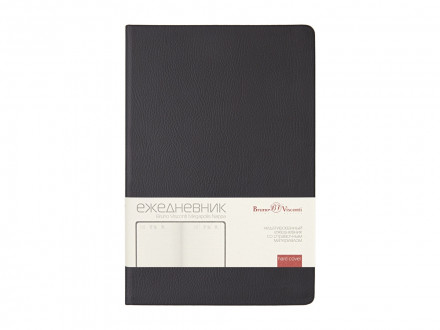 Ежедневник недатированный А5 Megapolis Nappa, черный