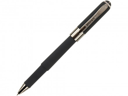 Ручка пластиковая шариковая Monaco, 0,5мм, синие чернила, черный/вороненая сталь