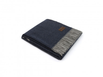 Плед MARZOTTO ERMES 1640, синий/серый