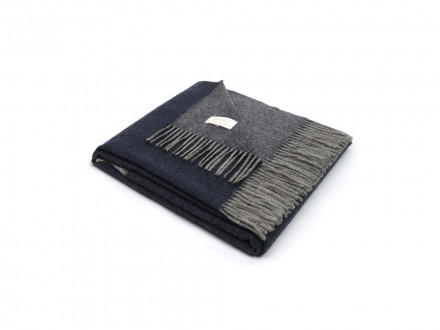 Плед MARZOTTO ERMES 1640, синий/серый