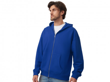 Толстовка оверсайз с капюшоном на молнии Monaco, синий классический