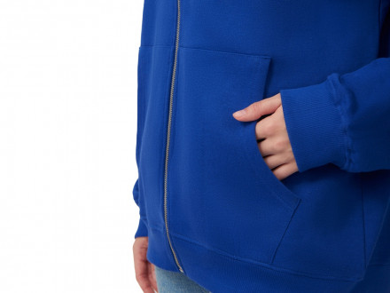 Толстовка оверсайз с капюшоном на молнии Monaco, синий классический