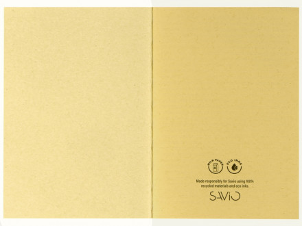 Блокнот А5 Marsilea из переработанного бамбука, 40 листов, гибкая обложка, натуральный