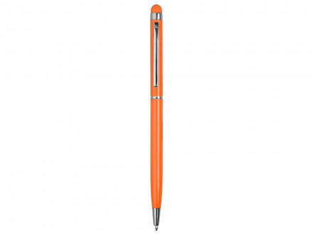 Ручка-стилус металлическая шариковая Jucy, оранжевый