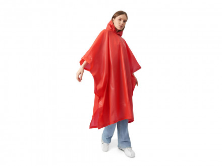 Пончо Hawaii c чехлом унисекс, красный