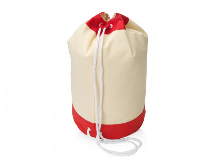 Рюкзак-мешок Indiana хлопковый, 180гр, натуральный/красный