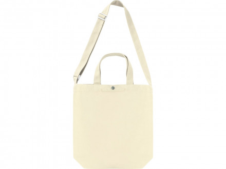 Сумка Helfer из хлопка на кнопке с регулирующейся лямкой, натуральный