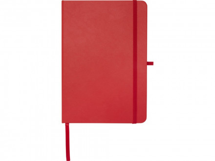 Teak блокнот А5 из переработан. материала в твердой обложке с линован. страницами - Красный