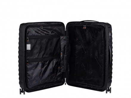 Чемодан Eberhart Dune средний М полипропилен черный 46D-009-424