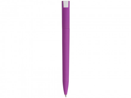 Ручка пластиковая soft-touch шариковая Zorro, фиолетовый/белый