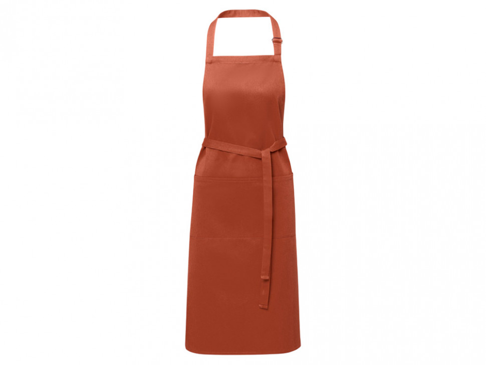 Фартук Andrea плотностью 240 г/м² с регулируемой завязкой на шее - Brick