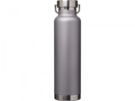 Бутылка для воды с вакуумной изоляцией Thor объемом 650 мл из переработанной нержавеющей стали, сертифицированной по стандарту RCS - Серый