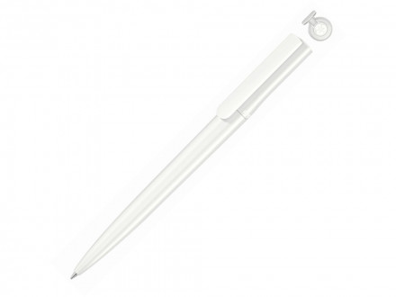 Ручка шариковая пластиковая RECYCLED PET PEN switch, синий, 1 мм, белый