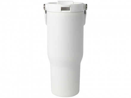 Термостакан Bronx объемом 900 мл из меди и переработанной нержавеющей стали, сертифицированной по стандарту RCS, с вакуумной изоляцией и крышкой с двойной функцией - Белый