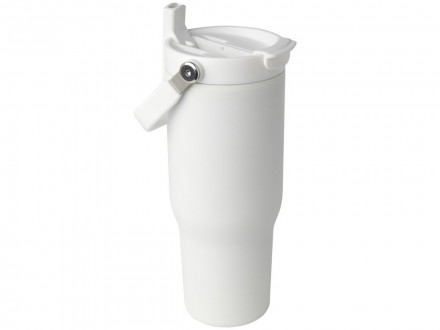 Термостакан Bronx объемом 900 мл из меди и переработанной нержавеющей стали, сертифицированной по стандарту RCS, с вакуумной изоляцией и крышкой с двойной функцией - Белый