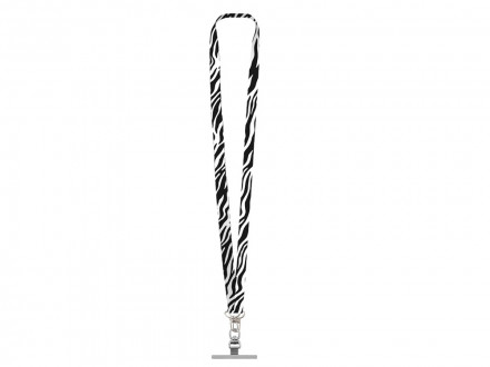 Ланъярд 2,5 см под сублимацию с 2-мя трендовыми карабинами и металлическим держателем для телефона