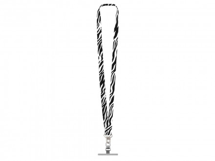 Ланъярд 2,5 см под сублимацию с 2-мя трендовыми карабинами и металлическим держателем для телефона