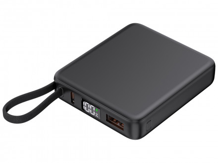 Внешний акуумулятор с подсветкой лого Nex, 5000 мАч, черный