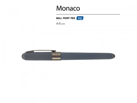 Ручка пластиковая шариковая Monaco, 0,5мм, синие чернила, графит/вороненая сталь