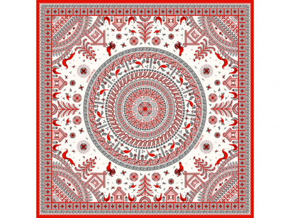 Платок Мезенская роспись