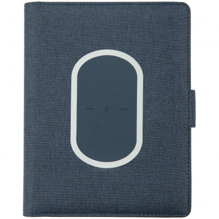 Органайзер Midstream с блокнотом и аккумулятором, синий