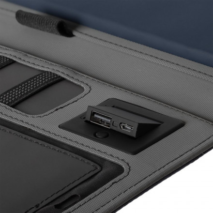 Органайзер Midstream с блокнотом и аккумулятором, синий