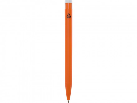 Шариковая ручка Unix из переработанной пластмассы, синие чернила - Оранжевый