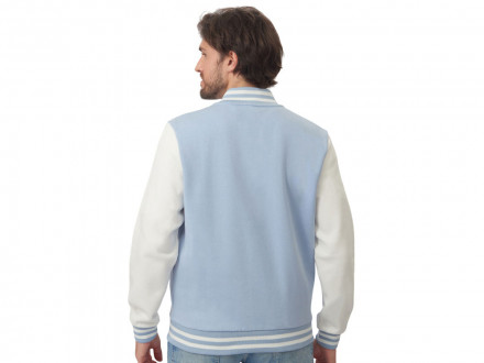 Бомбер Oxford, небесно-голубой/молочный, унисекс